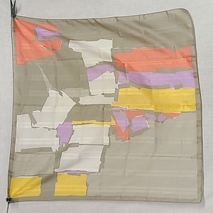 Abstract Multicolor Silk Scarf